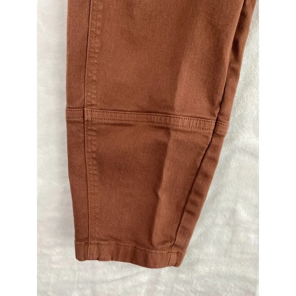 Everlane Utility Barrel Pant Women Sz 0 (25x26) Rosewood Brown Canvas